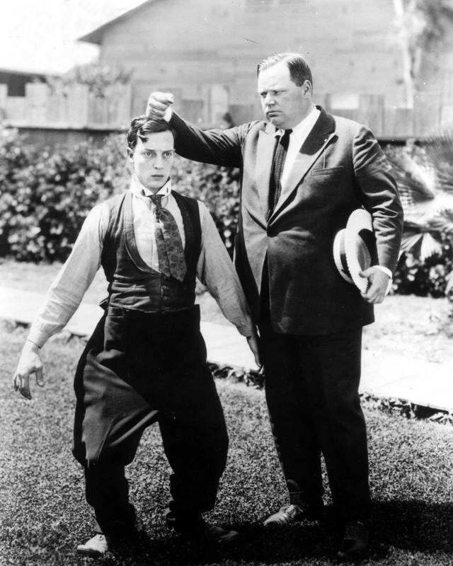 Die originalen Dick und Doof? Keaton und Arbuckle (Arbuckles Karriere endete 1921 äußerst unlustig unter Vergewaltigungs- und Mordvorwürfen)